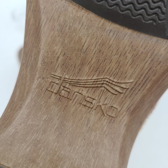 Dansko Sophie Shoes Womens 39 US Size 8.5 to 9 Tan Silver Iridescent Leather - Picture 12 of 14